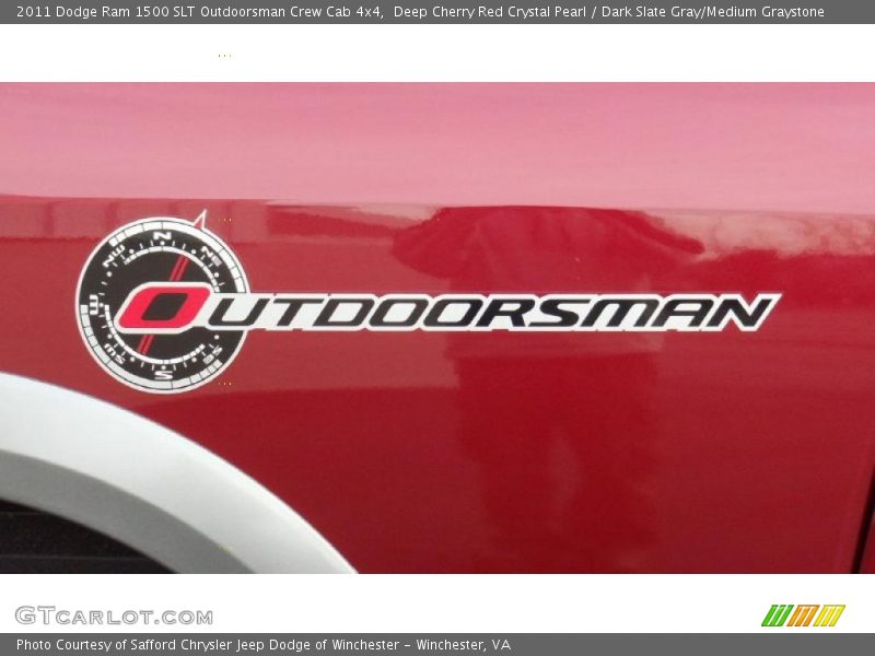 Deep Cherry Red Crystal Pearl / Dark Slate Gray/Medium Graystone 2011 Dodge Ram 1500 SLT Outdoorsman Crew Cab 4x4