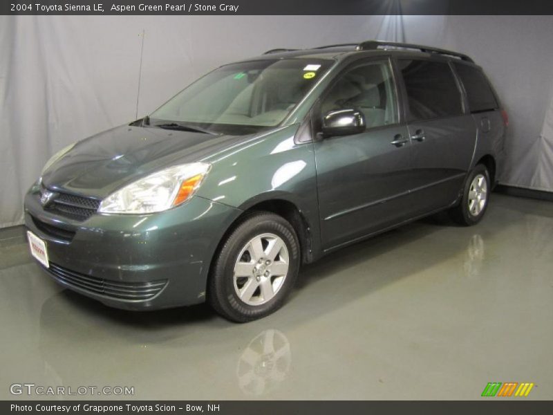 Aspen Green Pearl / Stone Gray 2004 Toyota Sienna LE