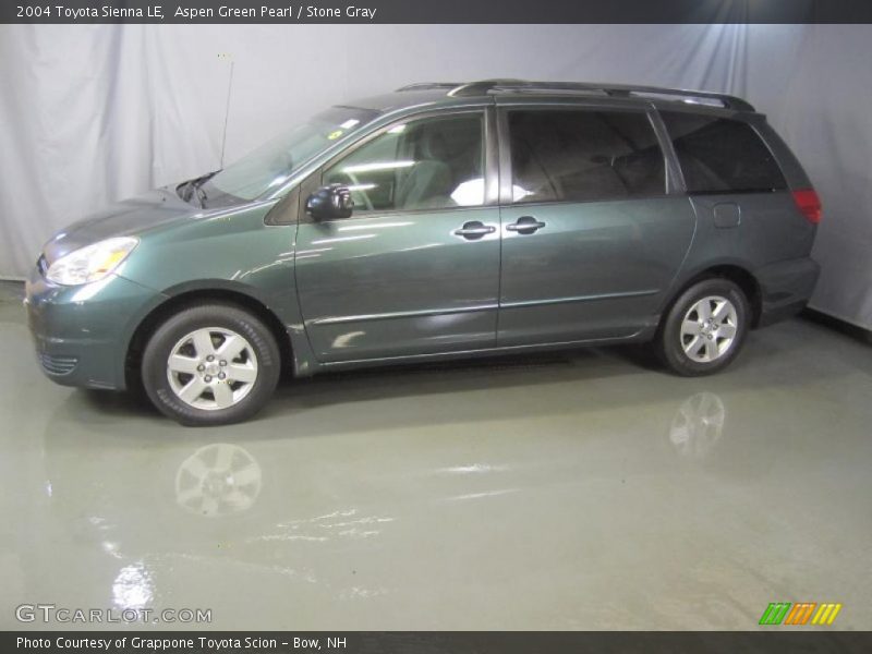 Aspen Green Pearl / Stone Gray 2004 Toyota Sienna LE