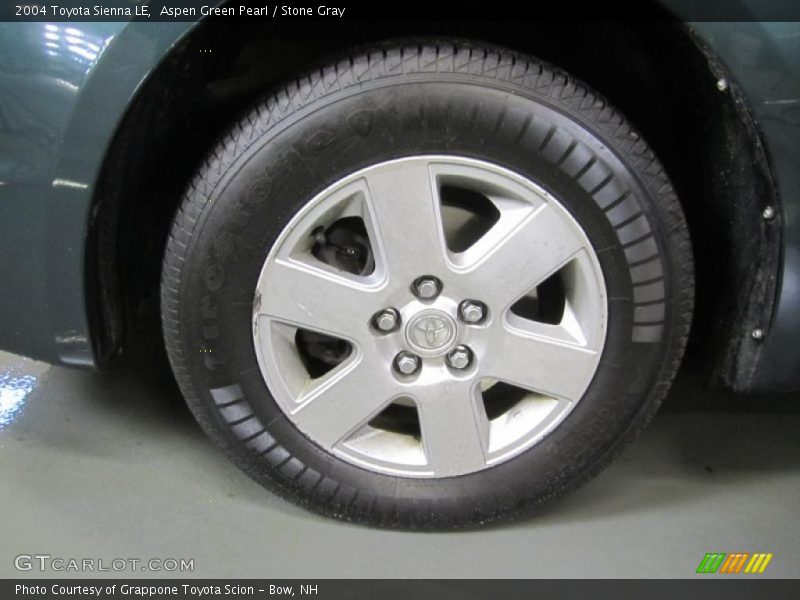 Aspen Green Pearl / Stone Gray 2004 Toyota Sienna LE