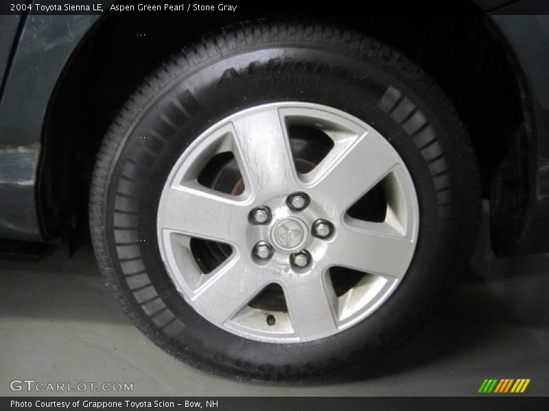 Aspen Green Pearl / Stone Gray 2004 Toyota Sienna LE