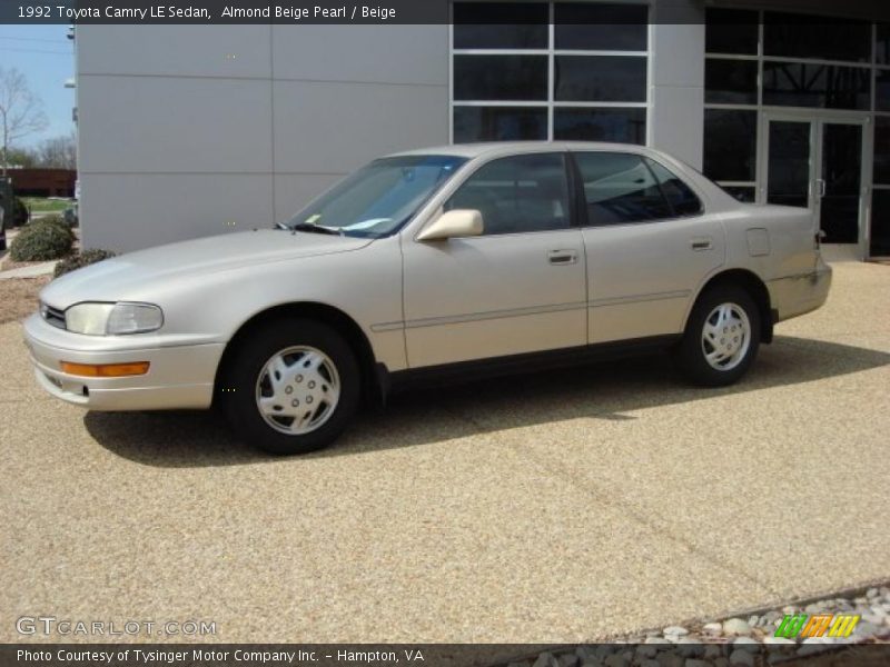 Almond Beige Pearl / Beige 1992 Toyota Camry LE Sedan