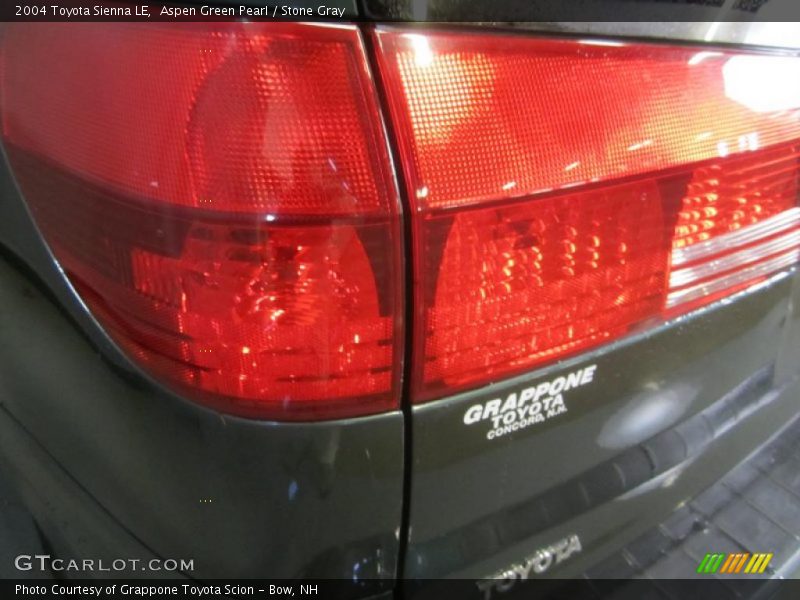 Aspen Green Pearl / Stone Gray 2004 Toyota Sienna LE