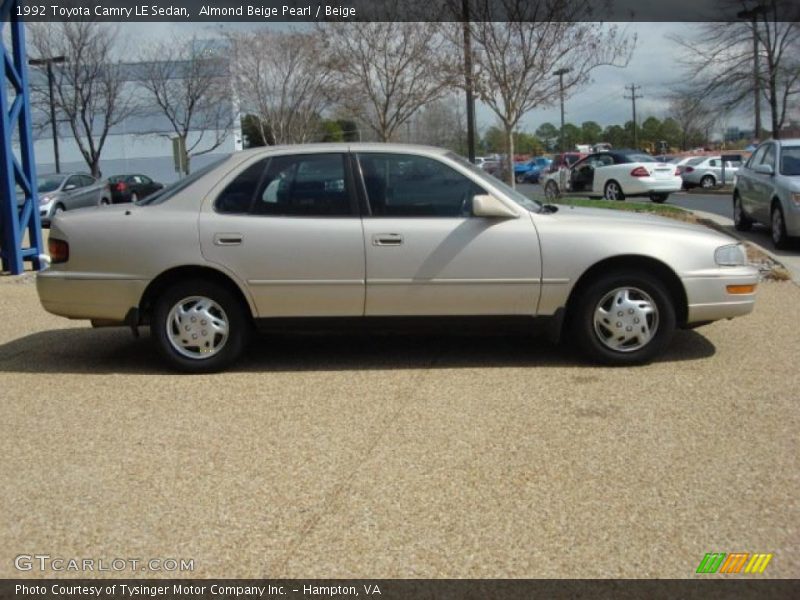 Almond Beige Pearl / Beige 1992 Toyota Camry LE Sedan