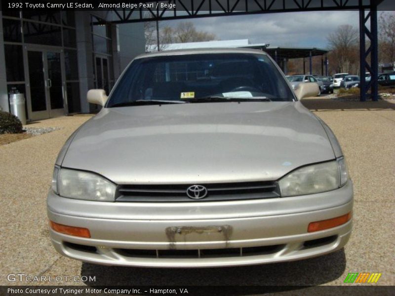 Almond Beige Pearl / Beige 1992 Toyota Camry LE Sedan