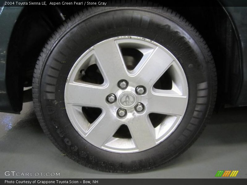 Aspen Green Pearl / Stone Gray 2004 Toyota Sienna LE