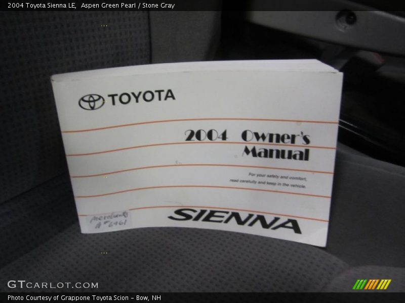 Aspen Green Pearl / Stone Gray 2004 Toyota Sienna LE