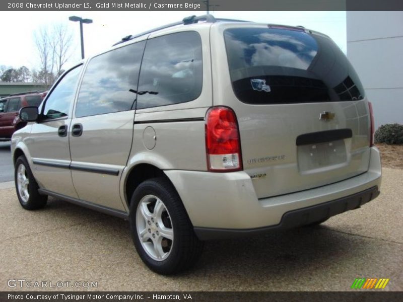 Gold Mist Metallic / Cashmere Beige 2008 Chevrolet Uplander LS