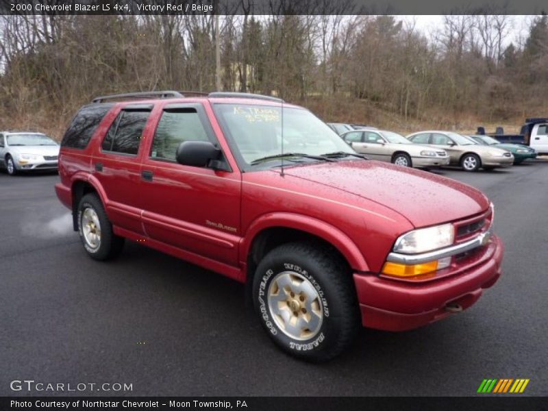Victory Red / Beige 2000 Chevrolet Blazer LS 4x4