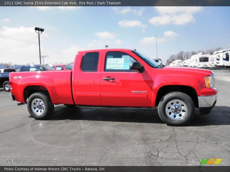 Fire Red / Dark Titanium 2011 GMC Sierra 1500 Extended Cab 4x4