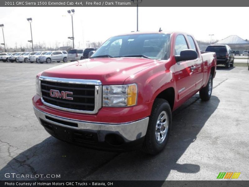 Fire Red / Dark Titanium 2011 GMC Sierra 1500 Extended Cab 4x4