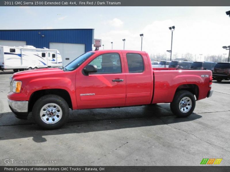 Fire Red / Dark Titanium 2011 GMC Sierra 1500 Extended Cab 4x4
