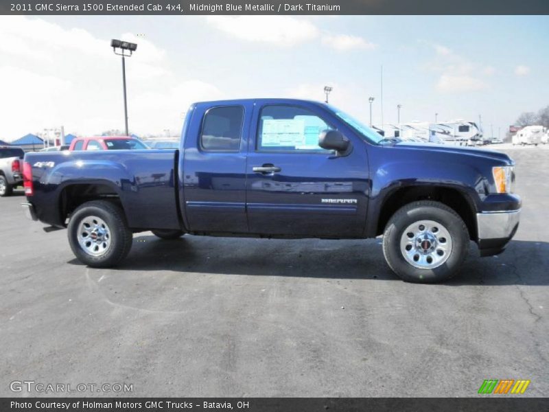 Midnight Blue Metallic / Dark Titanium 2011 GMC Sierra 1500 Extended Cab 4x4