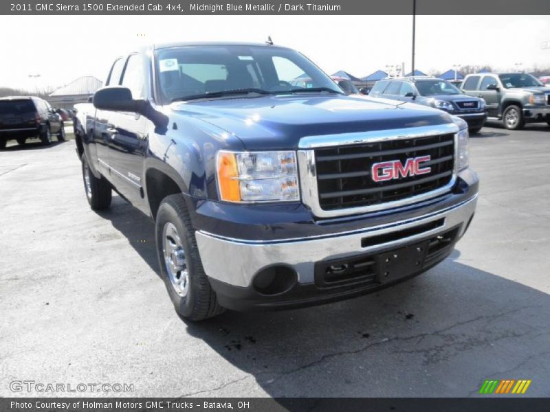 Midnight Blue Metallic / Dark Titanium 2011 GMC Sierra 1500 Extended Cab 4x4