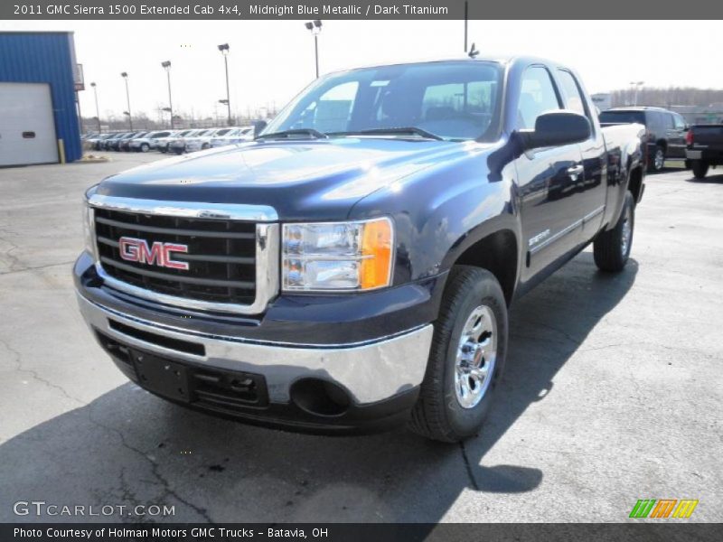 Midnight Blue Metallic / Dark Titanium 2011 GMC Sierra 1500 Extended Cab 4x4