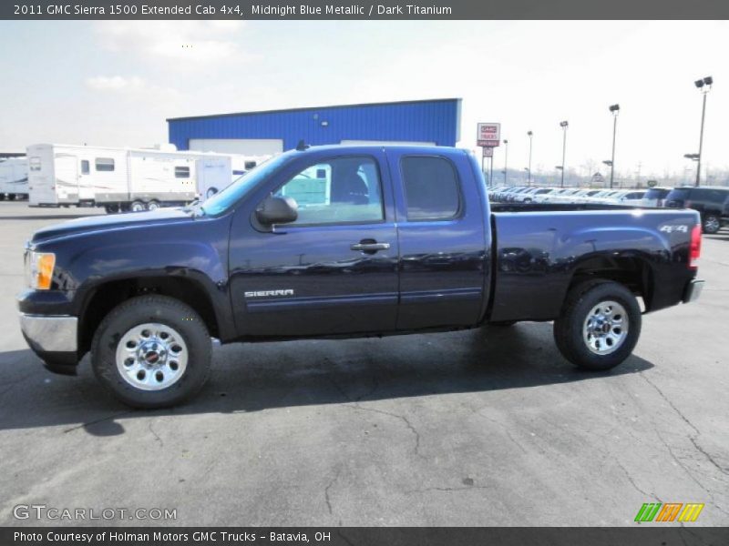 Midnight Blue Metallic / Dark Titanium 2011 GMC Sierra 1500 Extended Cab 4x4
