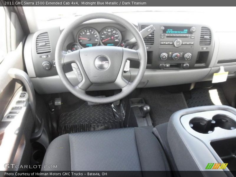 Midnight Blue Metallic / Dark Titanium 2011 GMC Sierra 1500 Extended Cab 4x4