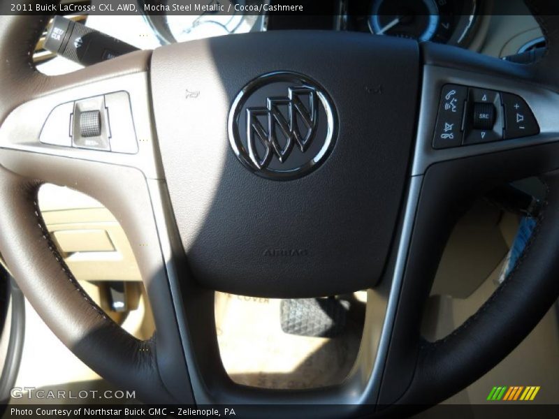 Mocha Steel Metallic / Cocoa/Cashmere 2011 Buick LaCrosse CXL AWD