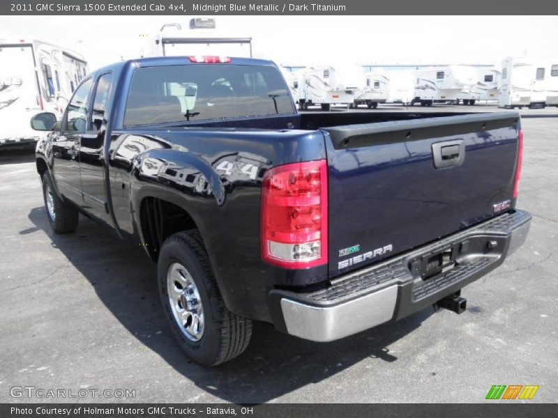 Midnight Blue Metallic / Dark Titanium 2011 GMC Sierra 1500 Extended Cab 4x4