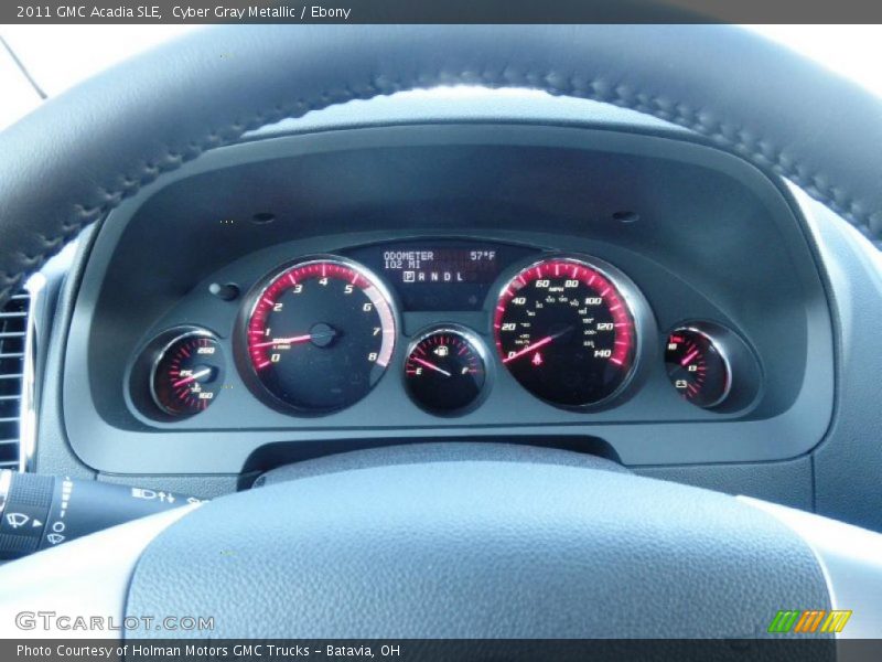 Cyber Gray Metallic / Ebony 2011 GMC Acadia SLE