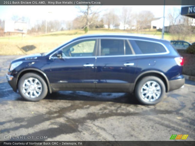 Ming Blue Metallic / Cashmere/Cocoa 2011 Buick Enclave CXL AWD