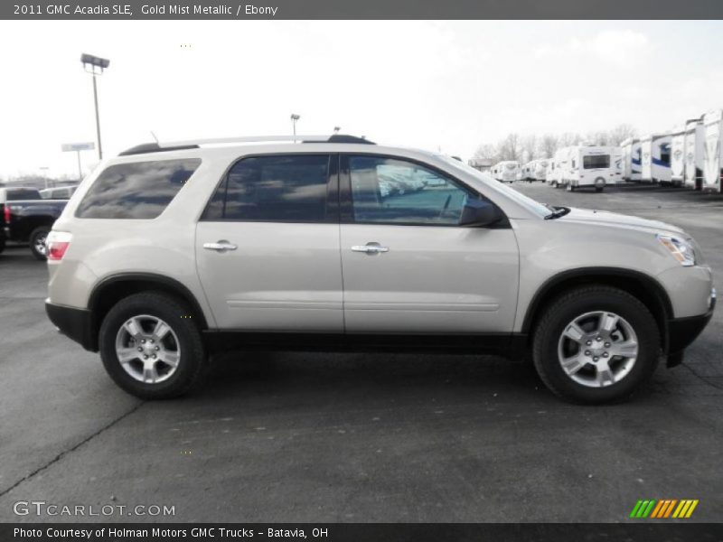Gold Mist Metallic / Ebony 2011 GMC Acadia SLE
