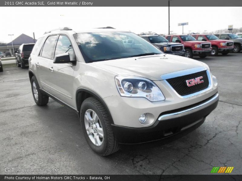 Gold Mist Metallic / Ebony 2011 GMC Acadia SLE