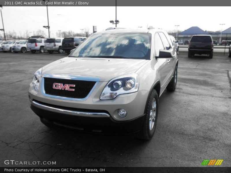 Gold Mist Metallic / Ebony 2011 GMC Acadia SLE