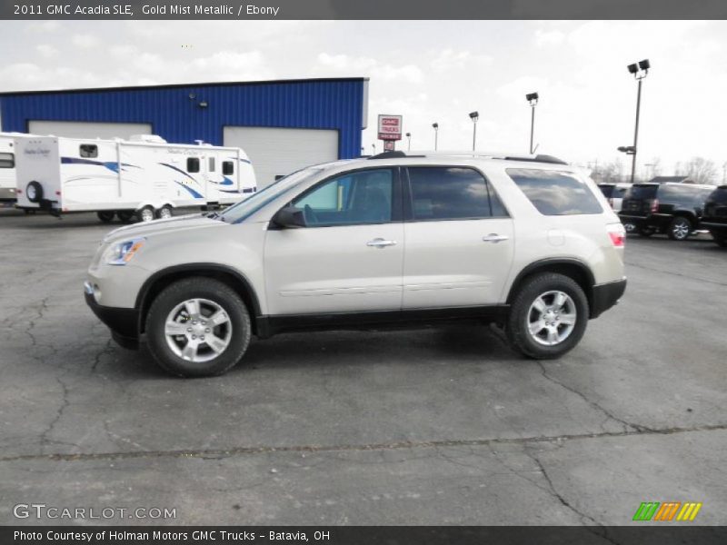 Gold Mist Metallic / Ebony 2011 GMC Acadia SLE
