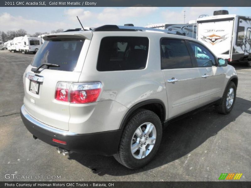 Gold Mist Metallic / Ebony 2011 GMC Acadia SLE