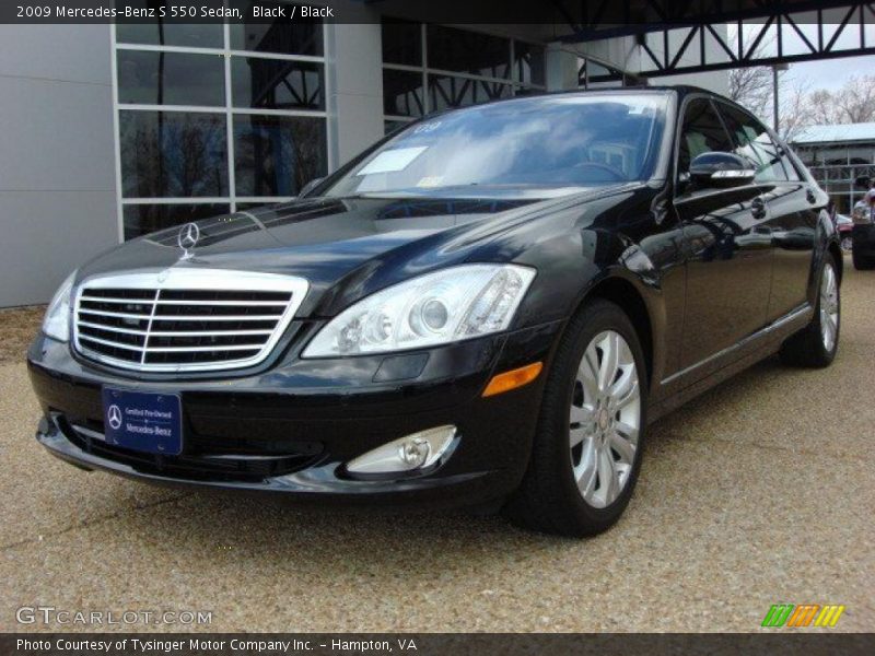 Black / Black 2009 Mercedes-Benz S 550 Sedan