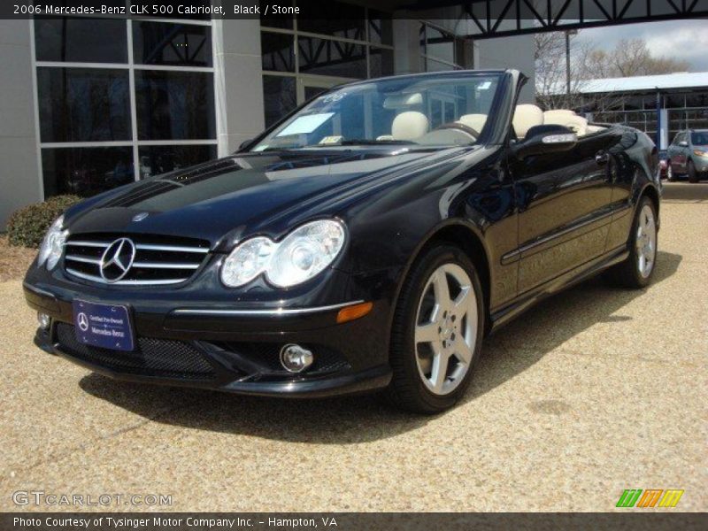 Black / Stone 2006 Mercedes-Benz CLK 500 Cabriolet