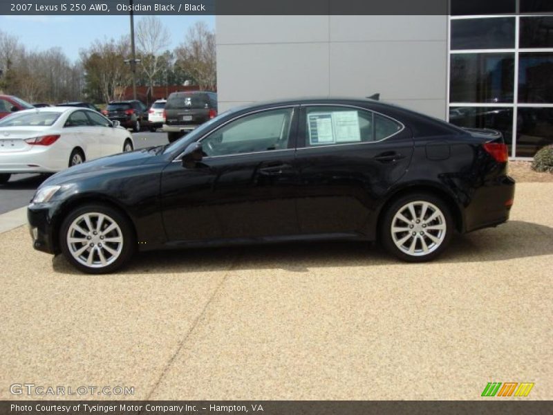 Obsidian Black / Black 2007 Lexus IS 250 AWD