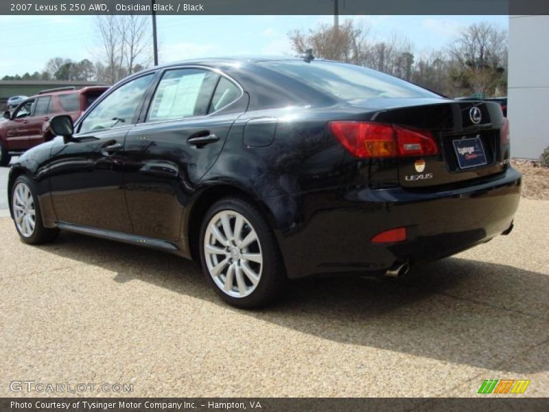 Obsidian Black / Black 2007 Lexus IS 250 AWD