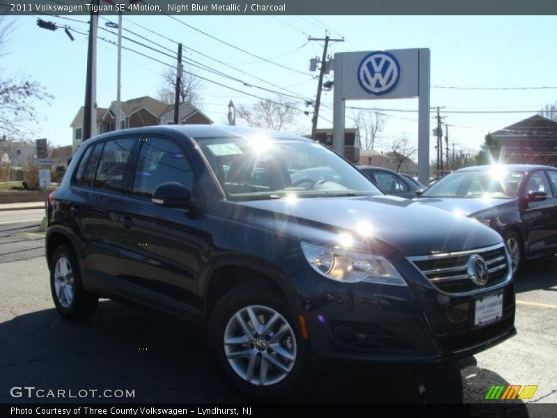 Night Blue Metallic / Charcoal 2011 Volkswagen Tiguan SE 4Motion