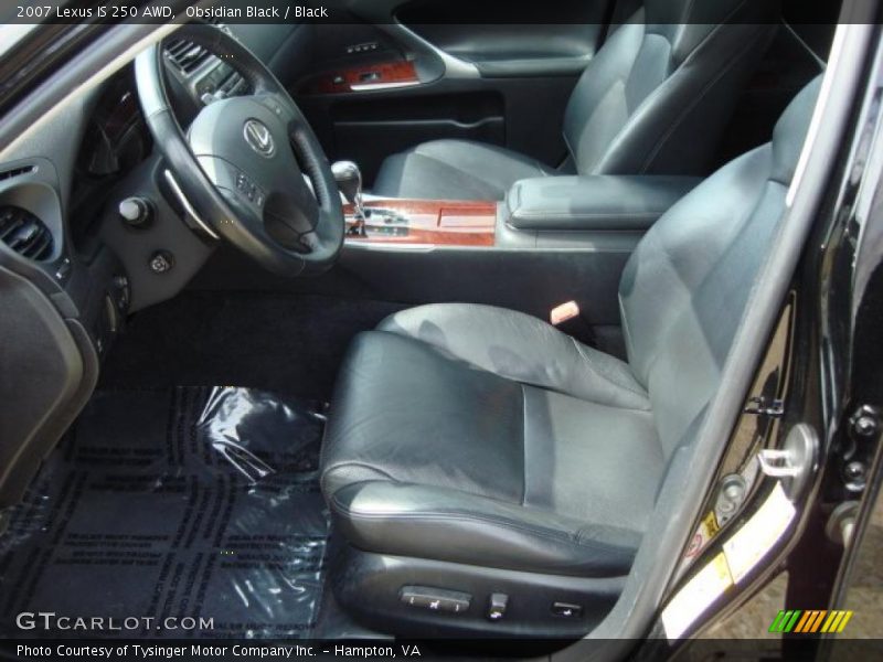 Obsidian Black / Black 2007 Lexus IS 250 AWD