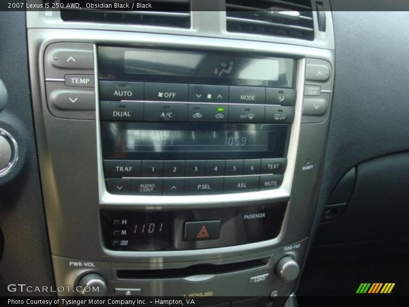 Obsidian Black / Black 2007 Lexus IS 250 AWD