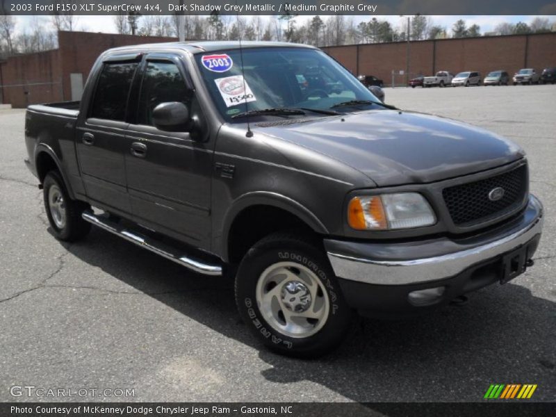 Dark Shadow Grey Metallic / Medium Graphite Grey 2003 Ford F150 XLT SuperCrew 4x4