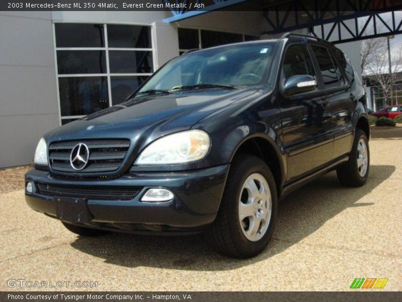 Everest Green Metallic / Ash 2003 Mercedes-Benz ML 350 4Matic