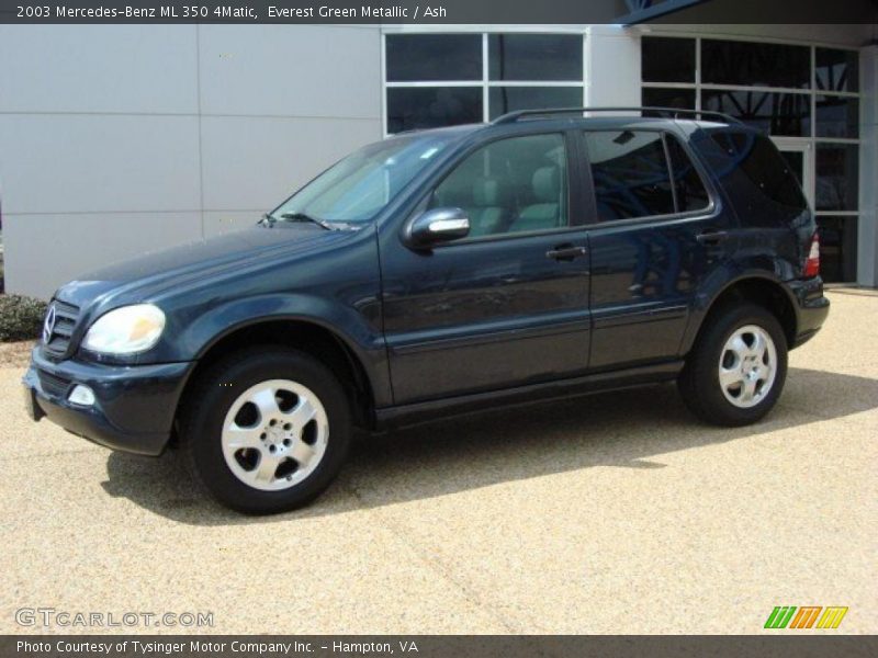 Everest Green Metallic / Ash 2003 Mercedes-Benz ML 350 4Matic