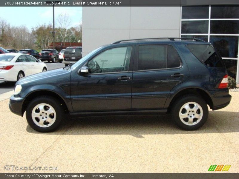Everest Green Metallic / Ash 2003 Mercedes-Benz ML 350 4Matic