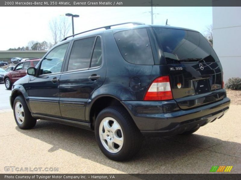 Everest Green Metallic / Ash 2003 Mercedes-Benz ML 350 4Matic
