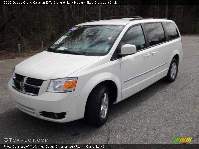 Stone White / Medium Slate Gray/Light Shale 2010 Dodge Grand Caravan SXT