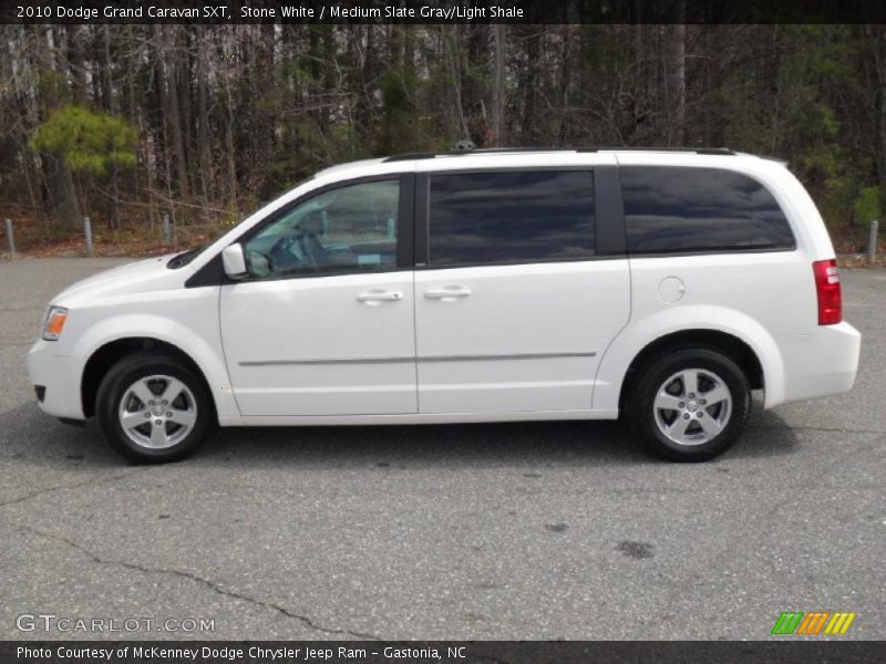 Stone White / Medium Slate Gray/Light Shale 2010 Dodge Grand Caravan SXT