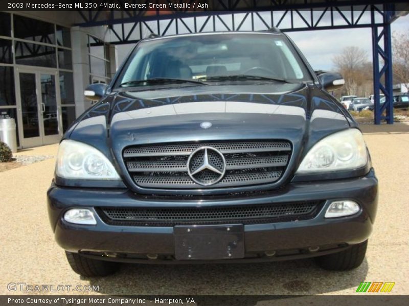 Everest Green Metallic / Ash 2003 Mercedes-Benz ML 350 4Matic
