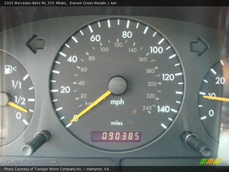 Everest Green Metallic / Ash 2003 Mercedes-Benz ML 350 4Matic