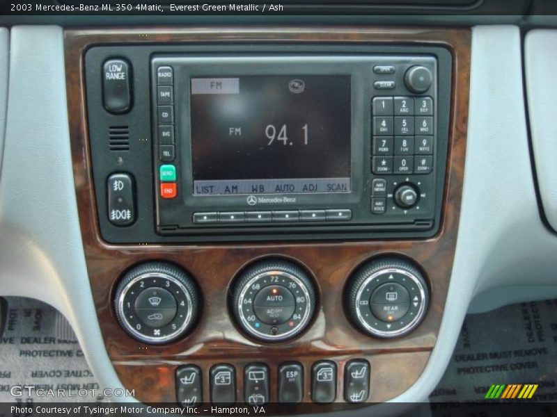 Everest Green Metallic / Ash 2003 Mercedes-Benz ML 350 4Matic