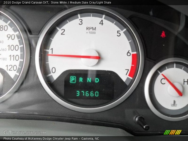 Stone White / Medium Slate Gray/Light Shale 2010 Dodge Grand Caravan SXT