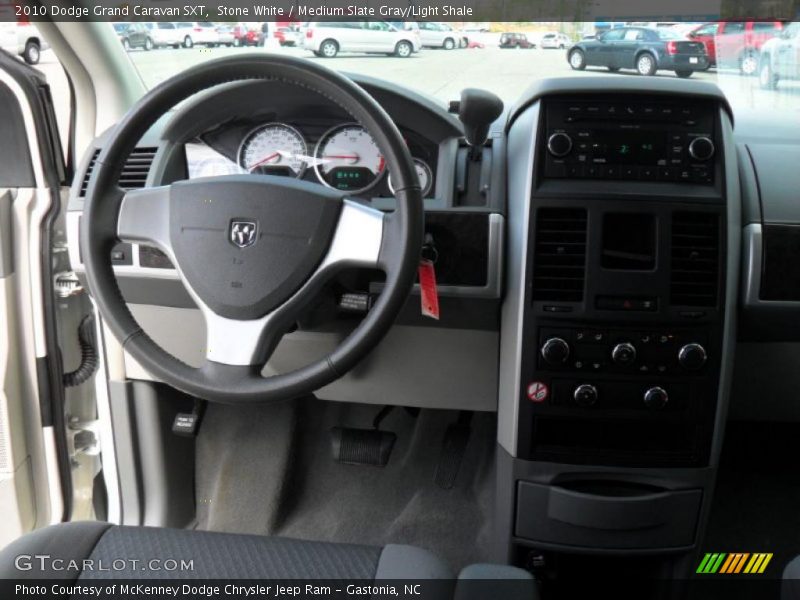 Stone White / Medium Slate Gray/Light Shale 2010 Dodge Grand Caravan SXT