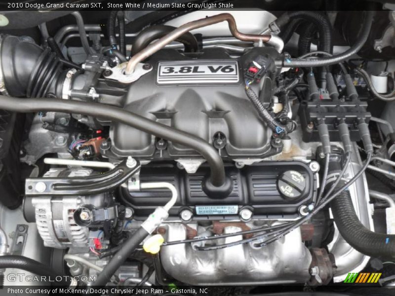 Stone White / Medium Slate Gray/Light Shale 2010 Dodge Grand Caravan SXT